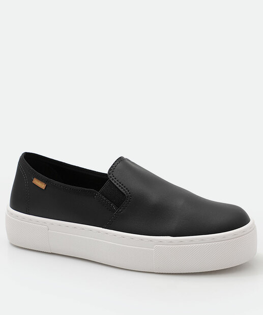 Image_Tênis Casual Slip On Feminino Moleca Preto