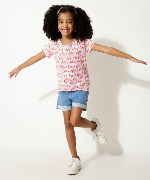 Camiseta Infantil Estampa Unicórnio Marisa Tam 4 a 10