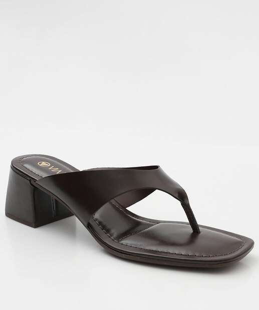 Image_Tamanco Feminino Salto Grosso Via Uno Marrom