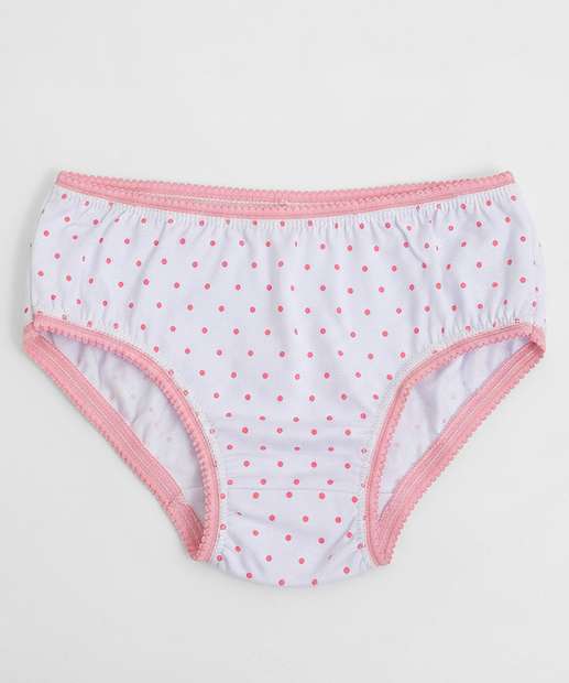 Kit 5 Calcinhas Infantil Stitch Tam 2 a 12 Rosa