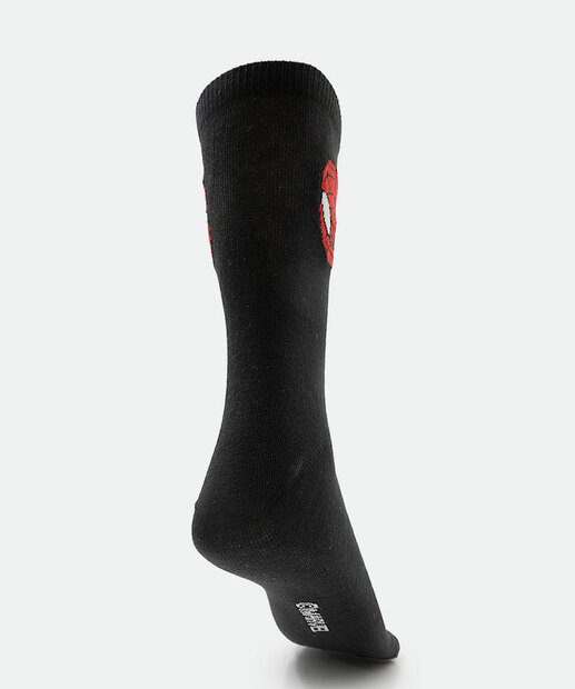 Meia Masculina Cano Longo Homem Aranha Marvel Preto