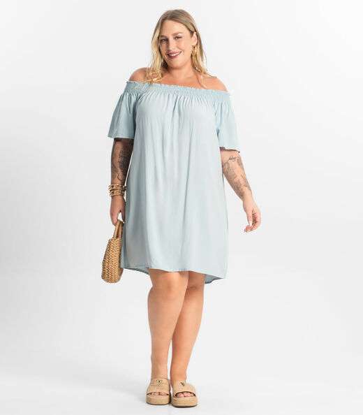 Vestido Curto Secret Glam Azul