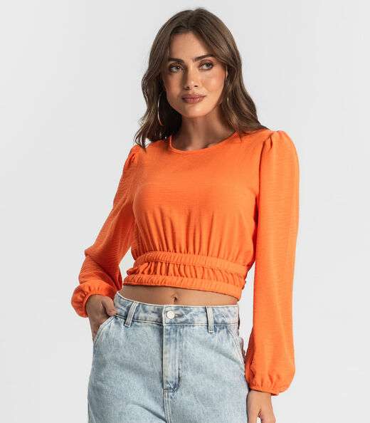 Blusa Feminina Manga Longa Endless Laranja