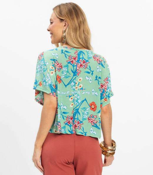 Blusa Feminina em Liganete Infinita Cor Verde