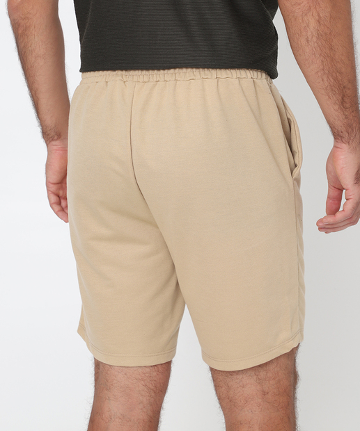 Bermuda Masculina Moletom Marisa Bege