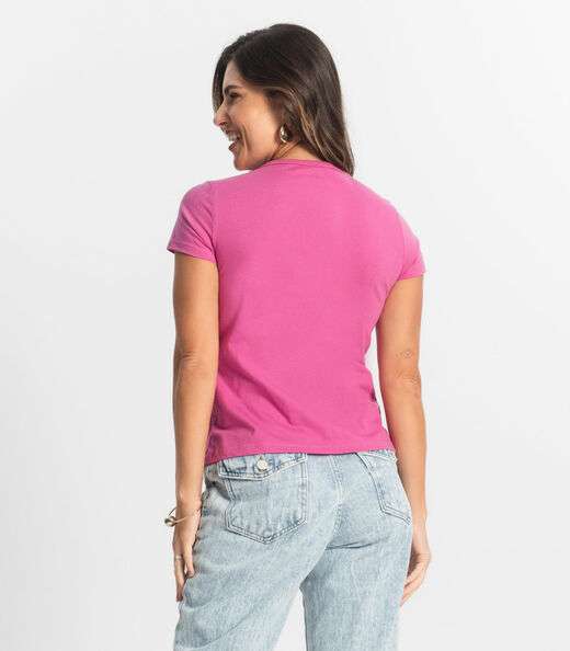 Blusa T-Shirt Feminina Estampada Select Rosa