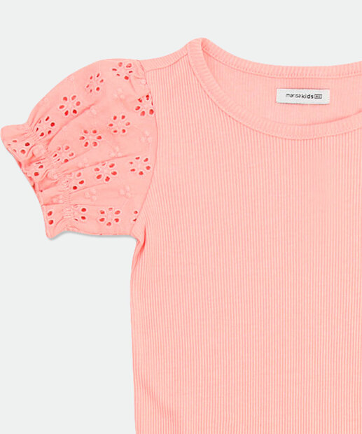 Blusa Infantil Canelada Recorte Laise Marisa Tam 1 a 4