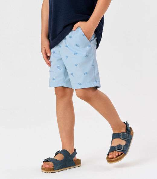 Conjunto Menino Camiseta Com Bermuda Trick Nick Azul