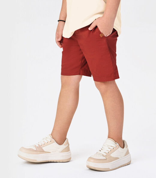 Conjunto Infantil Camiseta Com Bermuda Trick Nick Bege