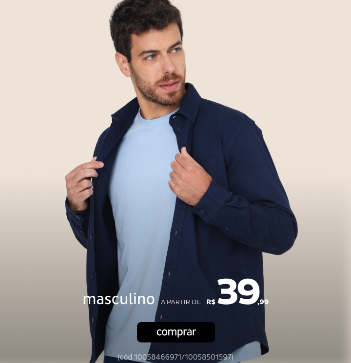 Masculino a partir de R$39,99