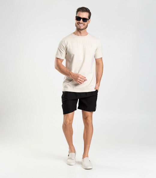 Bermuda Masculina Lisa De Microfibra Long Bong Preto