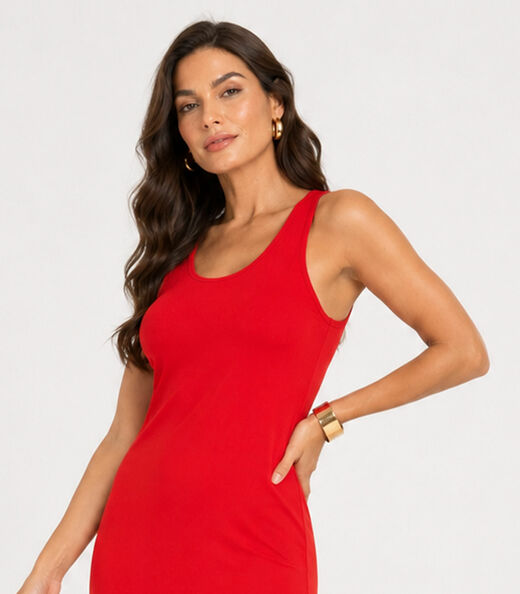 Vestido Midi Feminino Select Laranja
