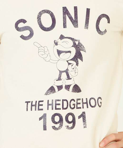 Blusão Juvenil Moletom Flanelado Sonic Tam 10 a 16