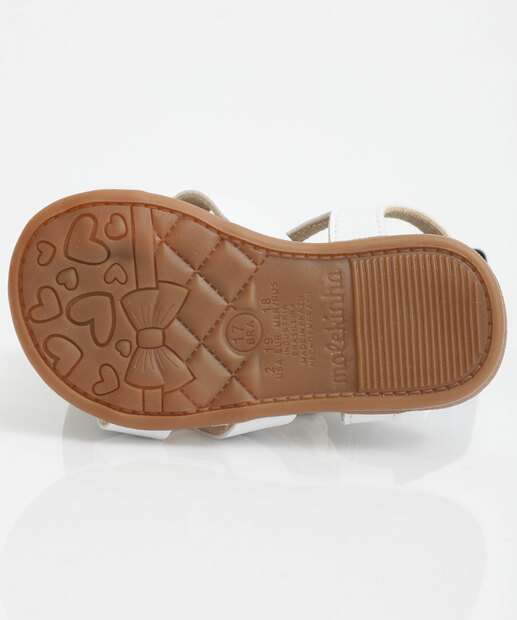 Sandália Infantil Coração Molekinha Branco