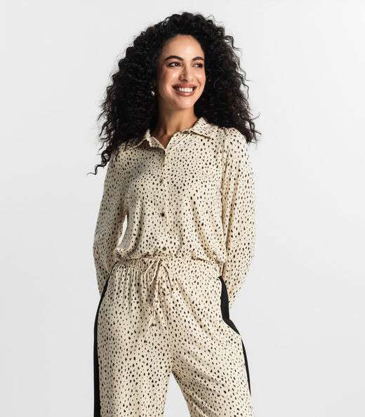 Image_Camisa  Estampada Feminina Rovitex Bege