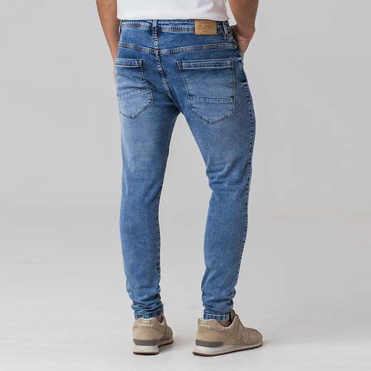 Calça Jeans Super Skinny Puídos Masculina Zune