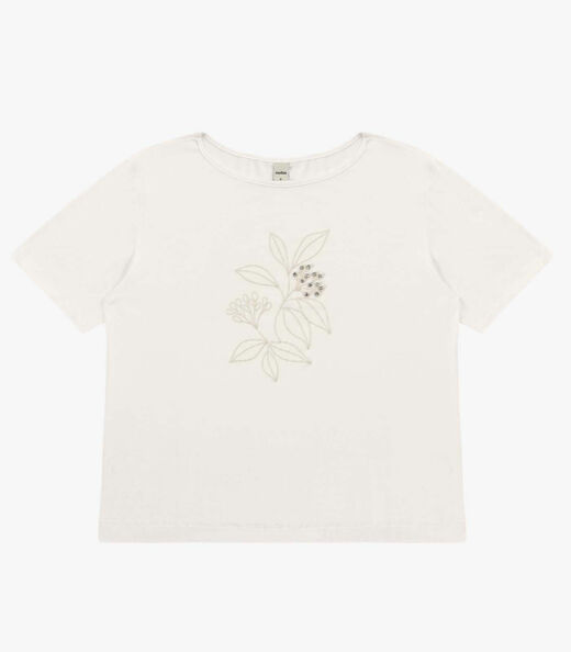Blusa Feminina Viscotorcion Com Estampa Rovitex Bege