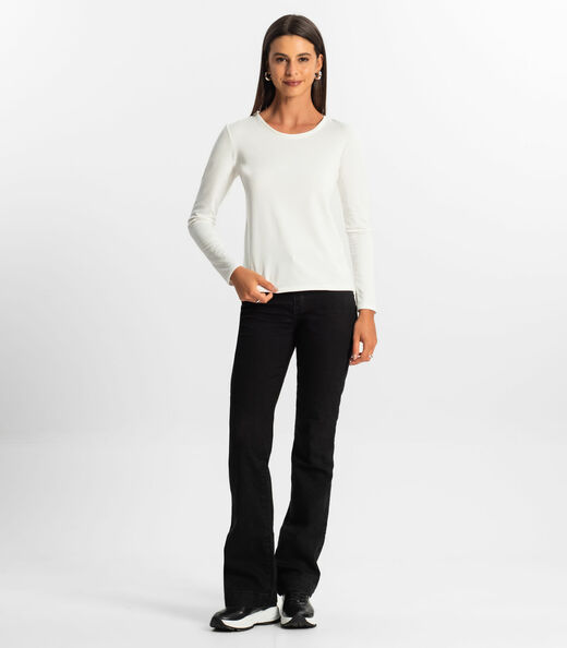 Blusa Manga Longa Feminina Rovitex Bege