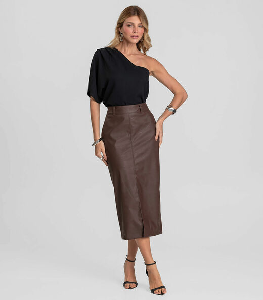Blusa Feminina Manga Única Dianna Preto