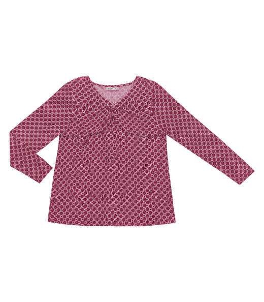 Blusa Feminina Manga Longa Plus Size Secret Glam Vermelho