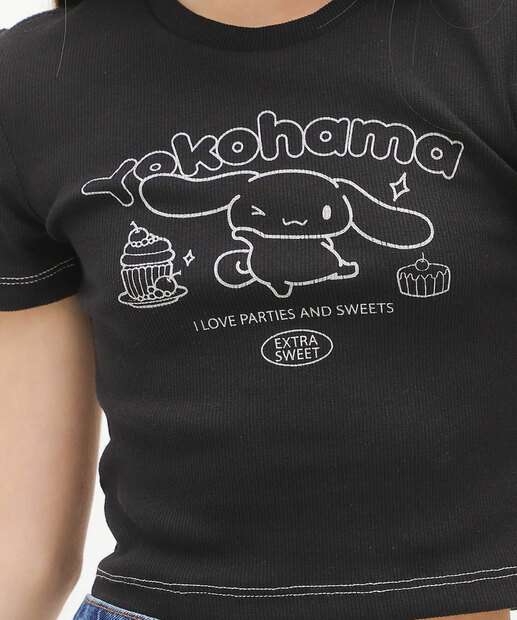 Blusa Juvenil Cropped Yokohhama Sanrio Tam 10 a 16