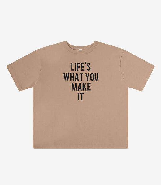 Image_T-Shirt Feminina Oversized Com Strass Rovitex Marrom