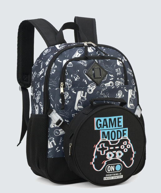 Kit Mochila E Lancheira Infantil Escolar Game Up4You 