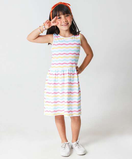 Image_Vestido Infantil Estampa Listrado Marisa Tam 4 a 10 Off White
