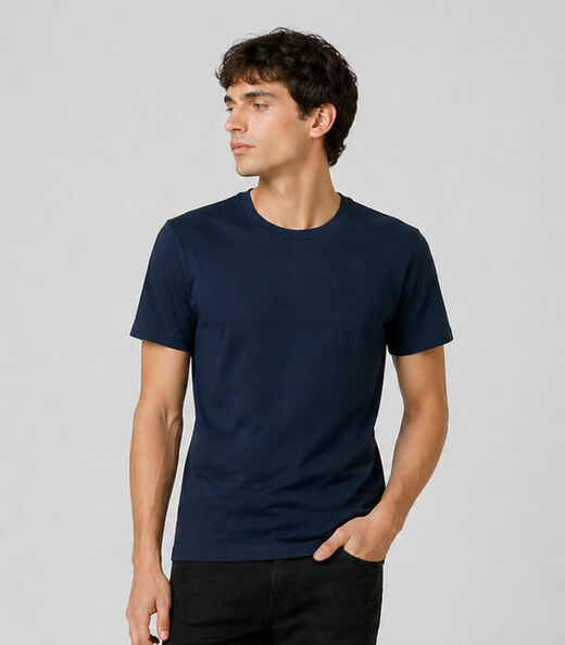 Image_Camiseta Masculina Plus Size Lisa Select Azul