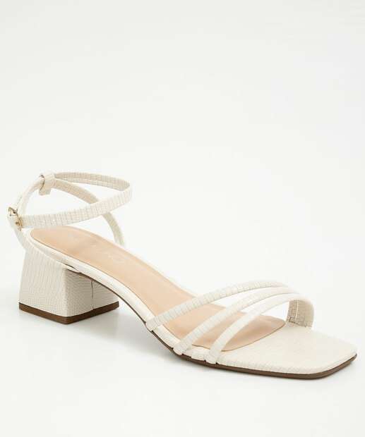 Sandália Salto Grosso Feminina Via Uno 