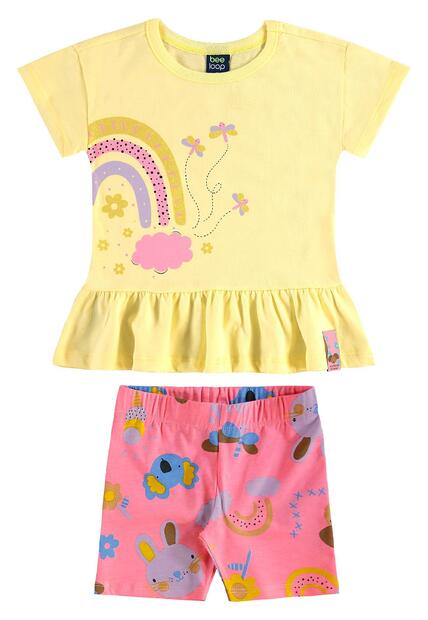 Image_Conjunto Blusa e Ciclista Infantil Bee Loop