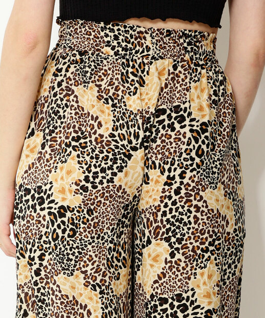 Calça Pantalona Feminina Estampa Animal Print Marisa