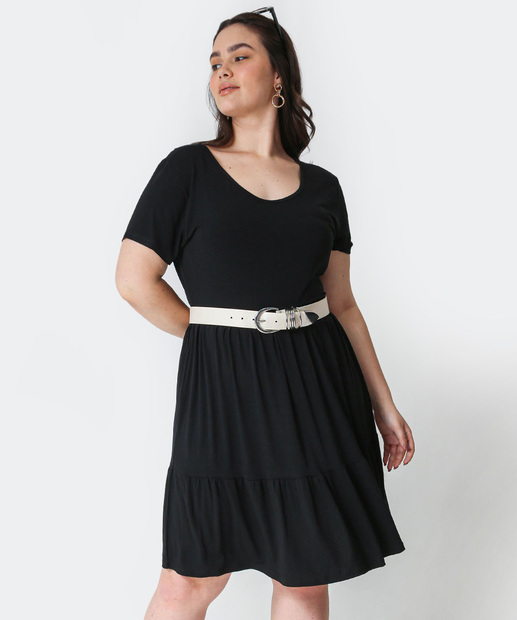 Image_Vestido Plus Size Feminino Babado Marisa Preto