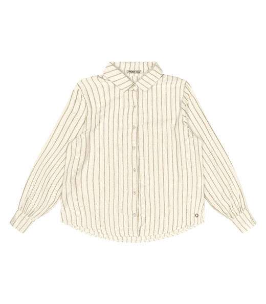 Camisa Feminina Manga Longa Plus Size Secret Glam Bege