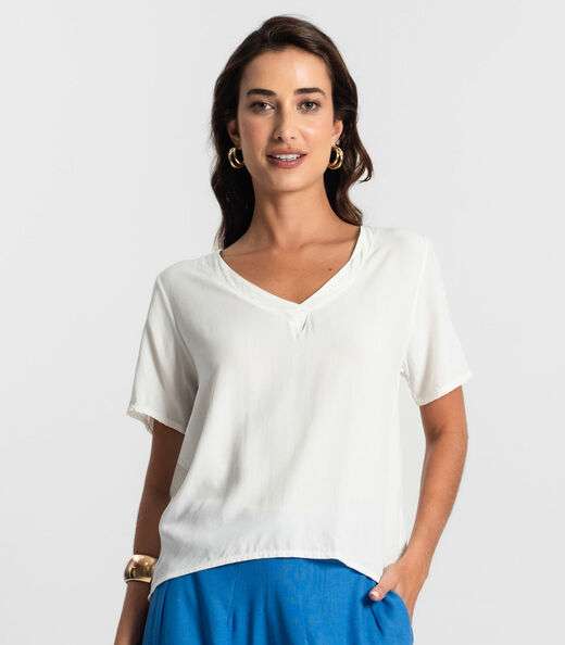 Blusa Feminina Viscose Endless Off White