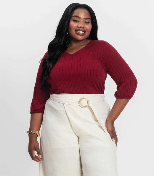 Image_Blusa Canelada Plus Infinita Cor Vermelho