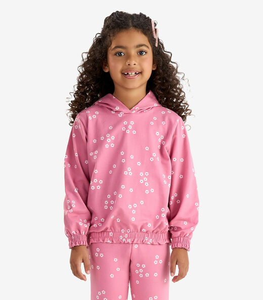 Conjunto Blusão com Capuz e Legging Rovi Kids Rosa