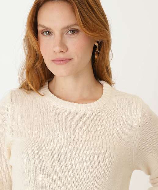 Suéter Feminino Tricô Textura Marisa