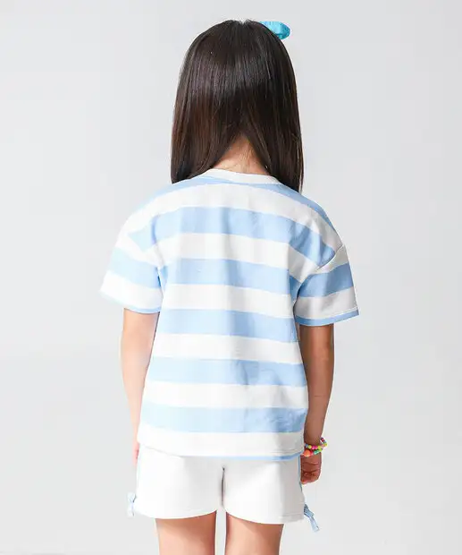 Conjunto Infantil Listrado Hello Kitty Tam 4 a 10 Off White