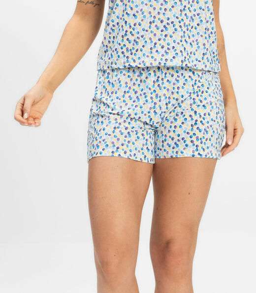 Short Doll Curto Feminino De Liganete Bella Ana Azul