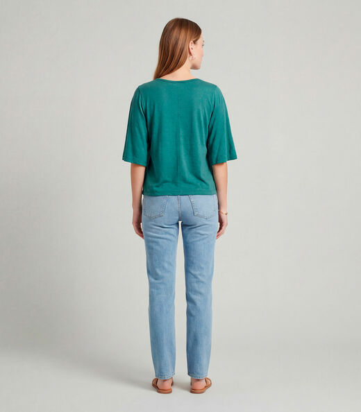 Blusa Feminina Com Manga Godê Infinita Cor Verde