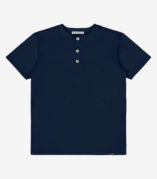 Camiseta Infantil Em Meia Malha Trick Nick Azul