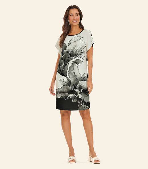 Vestido Curto Feminino Poly Flex Rovitex Preto