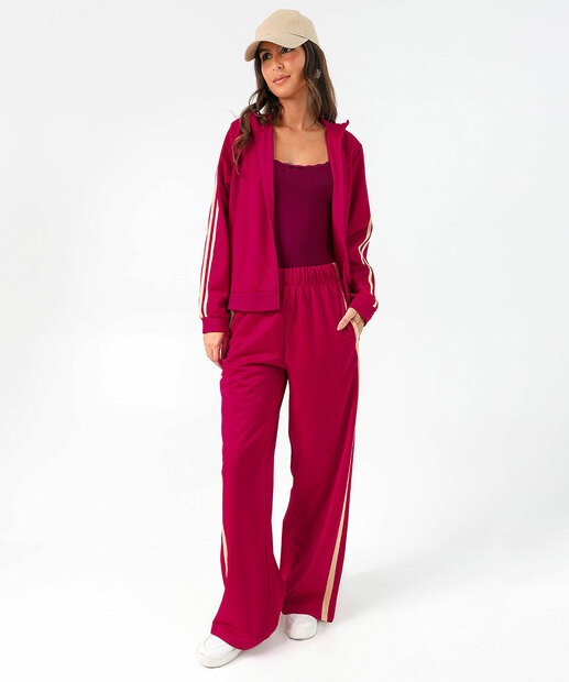 Image_Calça Moletinho College Feminina Listras Marisa Vinho