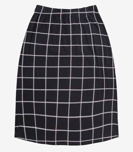 Saia Midi Plus Size Infinita Cor Preto