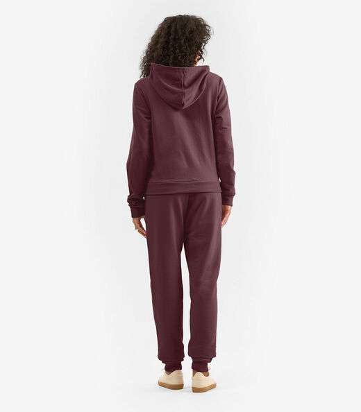 Jaqueta Peluciada com Capuz em Moletom Rovitex Vermelho