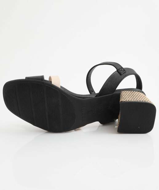 Sandália Feminina Salto Grosso Modare Preto