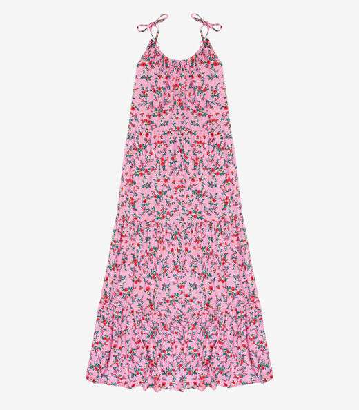 Image_Vestido Longo Feminino Estampado Viscolinho Select Rosa