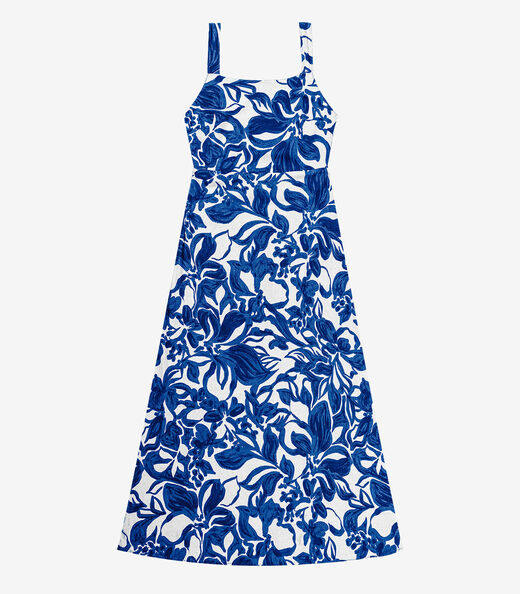 Vestido Midi em Linho Feminino Endless Azul