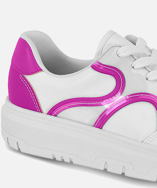 Tênis Casual Feminino Recorte Verniz Vizzano 